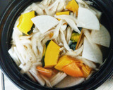 かぼちゃと根菜の鍋ほうとう風作り方3写真