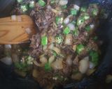 温たまのっけ♪オクラと牛肉の甘うま煮丼作り方4写真