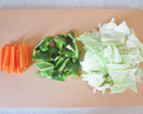 中華風肉味噌そぼろあんの野菜炒め作り方2写真