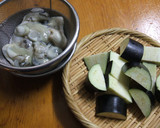 牡蠣となすの中華風炒め作り方1写真