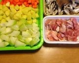 舞茸と鶏肉のクリームスープ♪作り方1写真