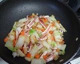 イカと白菜と厚揚げのトマト煮作り方5写真