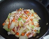 イカと白菜と厚揚げのトマト煮作り方5写真