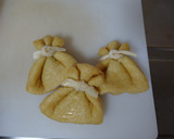油揚げとかんぴょうで☆もち巾着のお味噌汁作り方2写真