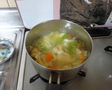 油揚げとかんぴょうで☆もち巾着のお味噌汁作り方4写真