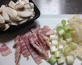蓮根ベーコンきのこのガーリックバター醤油作り方1写真