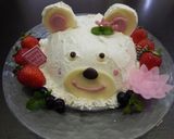 スノーマンのケーキ作り方7写真