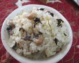 炒り大豆入りもずく酢の炊き込み♫稲荷にも作り方4写真