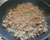 簡単！ほうれん草とひき肉の、あんかけ豆腐作り方1写真