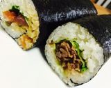 絶対美味しい恵方巻(焼肉＆まぐろユッケ)作り方14写真