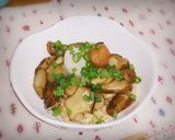 エリンギと牛蒡のきんぴらおろし丼。作り方5写真