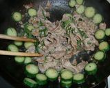豚肉ときゅうりの梅肉炒め作り方5写真