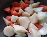 ブロック肉とこんにゃくの煮もの作り方1写真