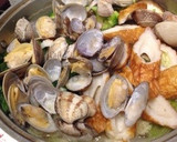 アサリと野菜とちくわのスープ鍋作り方3写真