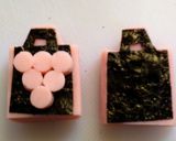 魚ニソ＆海苔でブドウロックシードキャラ弁作り方7写真