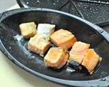 塩鮭と春菊きのこのたらこクリームパスタ作り方3写真