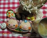 ハート型で簡単ぶうぶうちゃんおにぎり作り方23写真