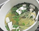 塩鮭と春菊きのこのたらこクリームパスタ作り方5写真