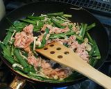 冷蔵庫の余りで！ツナニラえのき炒め作り方2写真