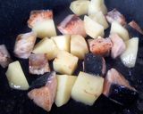 鮭じゃがバター塩焼そば作り方3写真