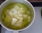 簡単　白菜と豆腐のスープ作り方4写真