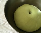 **豆乳deうぐいす色の抹茶あんぱん**作り方3写真