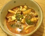 味噌汁を取り分けて1人分チゲ♡作り方3写真