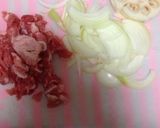 簡単☆豚肉とレンコンの和風パスタ作り方1写真