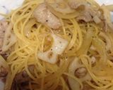 簡単☆豚肉とレンコンの和風パスタ作り方6写真
