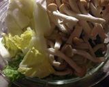 鮭と白菜の味噌クリームパスタ作り方1写真