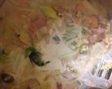 鮭と白菜の味噌クリームパスタ作り方9写真