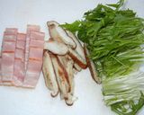 水菜とちりめん山椒の焼きそば作り方1写真