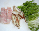 水菜とちりめん山椒の焼きそば作り方1写真