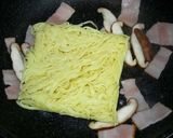 水菜とちりめん山椒の焼きそば作り方3写真