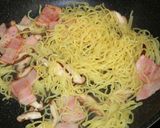 水菜とちりめん山椒の焼きそば作り方4写真