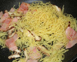 水菜とちりめん山椒の焼きそば作り方4写真