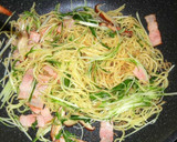 水菜とちりめん山椒の焼きそば作り方6写真