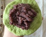 **豆乳deうぐいす色の抹茶あんぱん**作り方7写真