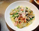 オイル漬けで☆牡蠣のクリームソースパスタ作り方7写真