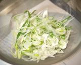 味付けササミとネギのパスタ作り方3写真
