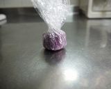 紫芋クリーム餡の茶巾絞り♪作り方4写真