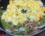 蟹とレタスチャーハン作り方4写真