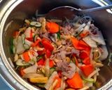 【山ごはん】冬野菜たっぷりの豚汁おうどん作り方3写真