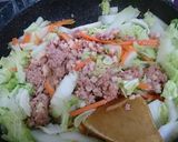 コンビーフ(缶詰め)と白菜の卵とじ作り方2写真