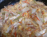 コンビーフ(缶詰め)と白菜の卵とじ作り方6写真