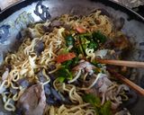 しゃきしゃきレンコン焼きそば作り方4写真