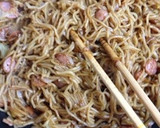 残り焼きそばで 焼き豚卵飯 風 そば飯作り方1写真