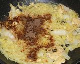 白菜と卵のソース焼きそば作り方5写真