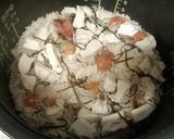 鶏肉とちりめんじゃこの梅味の炊き込み御飯作り方3写真