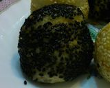 タロ芋餡のごま団子作り方14写真
